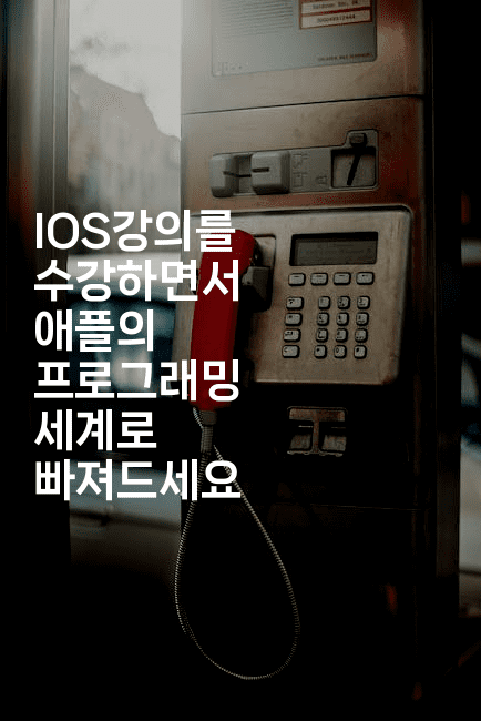 IOS강의를 수강하면서 애플의 프로그래밍 세계로 빠져드세요