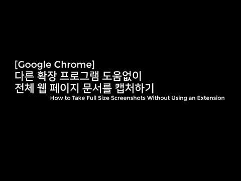 [Google Chrome] 다른 확장 프로그램 도움없이 전체 웹 페이지 문서를 캡처하기