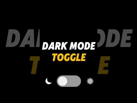 14/50 Tricks:Dark Mode | HTML CSS JS Tricks #javascript #css #htmlcssjavascript