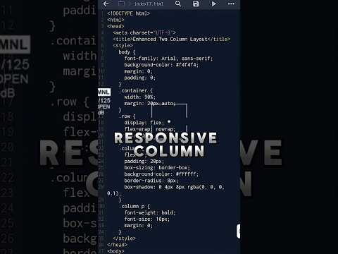 Responsive Column using html and css