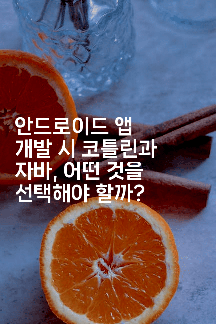 안드로이드 앱 개발 시 코틀린과 자바, 어떤 것을 선택해야 할까?2-코틀린린