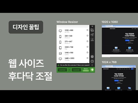 정확하게 웹사이트 크기 조절하는 방법(크롬 확장 프로그램) – 디자인 꿀팁