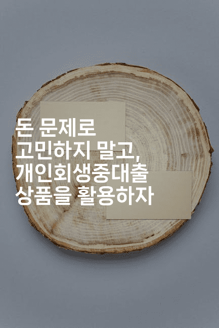 돈 문제로 고민하지 말고, 개인회생중대출 상품을 활용하자-코틀린린