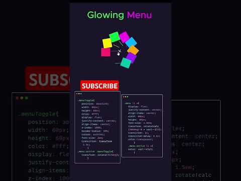 Menu CSS Glowing Menu for Pro Gamers #webdesign